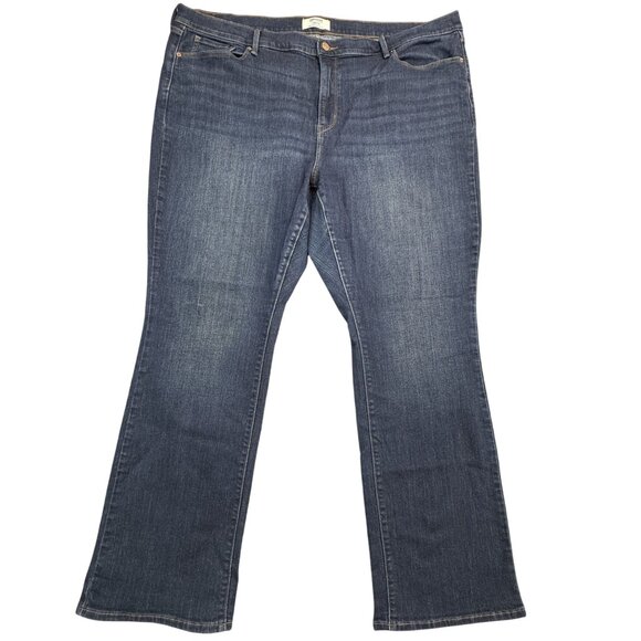 Denizen From Levis Womens Size 24W Mid-Rise Bootcut Jeans Dark Wash Denim Curvy - Picture 1 of 13